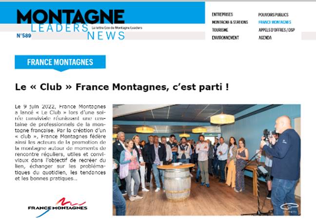 Le Club France Montagnes La montagne ça vous gagne